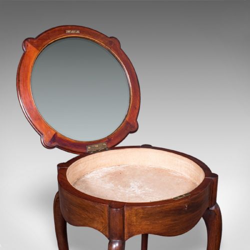 SMALL ANTIQUE BIJOUTERIE TABLE ENGLISH GLASS DISPLAY CASE EDWARDIAN C1905 - ADDITIONAL PHOTO 8