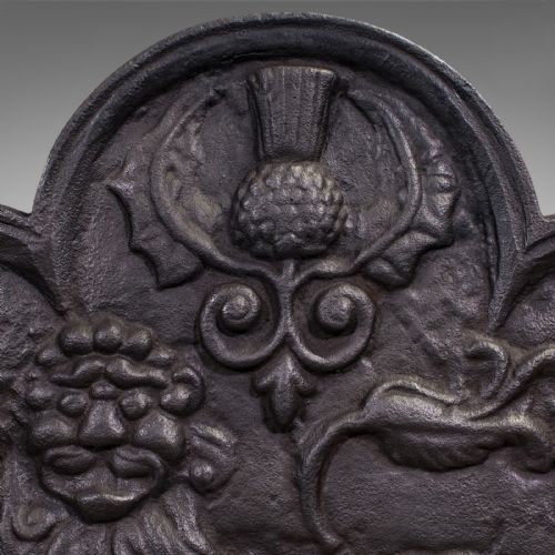 ANTIQUE RELIEF FIRE BACK ENGLISH IRON FIREPLACE REFLECTOR VICTORIAN C1895 - ADDITIONAL PHOTO 4