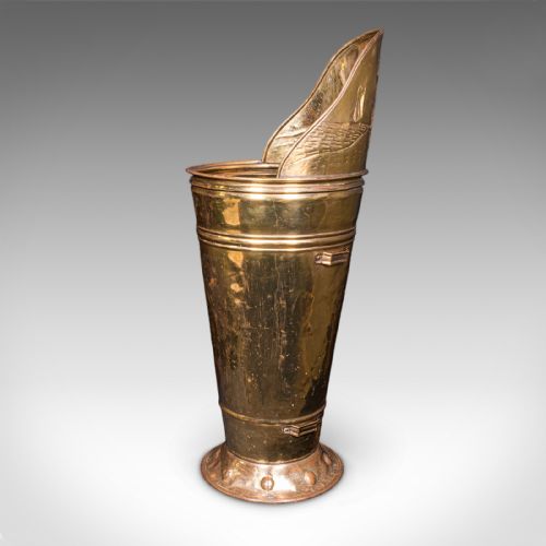 ANTIQUE DECORATIVE STICK STAND DUTCH BRASS COUNTRY HOUSE UMBRELLA VICTORIAN - ADDITIONAL PHOTO 2