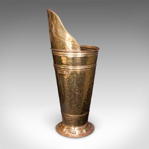 ANTIQUE DECORATIVE STICK STAND DUTCH BRASS COUNTRY HOUSE UMBRELLA VICTORIAN - ADDITIONAL PHOTO 4