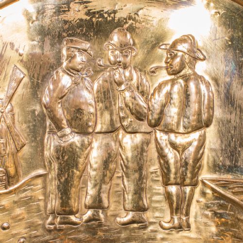 ANTIQUE DECORATIVE STICK STAND DUTCH BRASS COUNTRY HOUSE UMBRELLA VICTORIAN - ADDITIONAL PHOTO 7