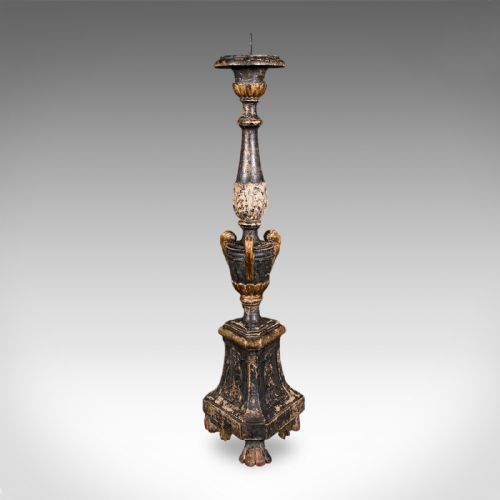 Antique Candle Pricket, English, Ebonised, Candlestick, Centrepiece, Georgian