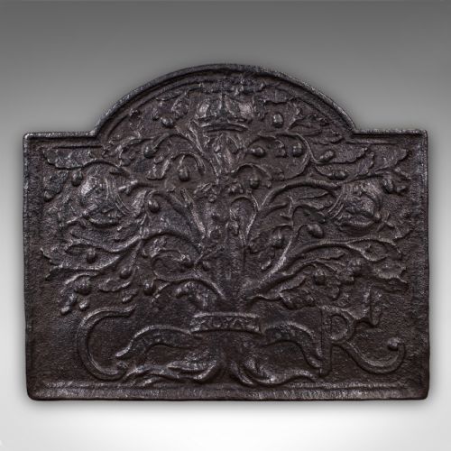 Heavy Antique Public House Fire Back, English Hearth Reflector, Georgian, C.1800