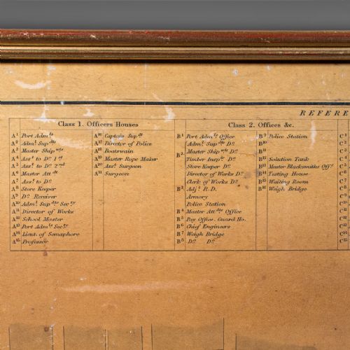 ANTIQUE TOWN PLAN PORTSMOUTH DOCKYARD ENGLISH FRAMED CARTOGRAPHY VICTORIAN - ADDITIONAL PHOTO 5