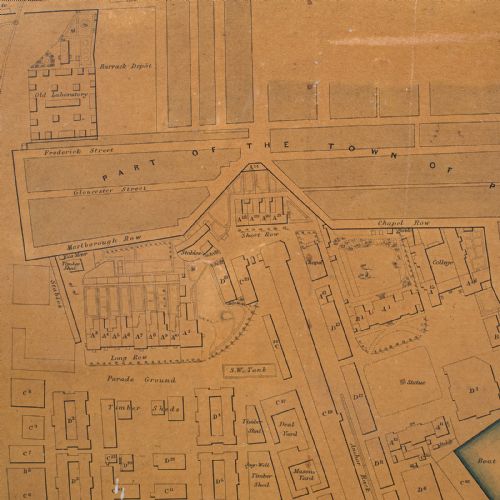 ANTIQUE TOWN PLAN PORTSMOUTH DOCKYARD ENGLISH FRAMED CARTOGRAPHY VICTORIAN - ADDITIONAL PHOTO 9