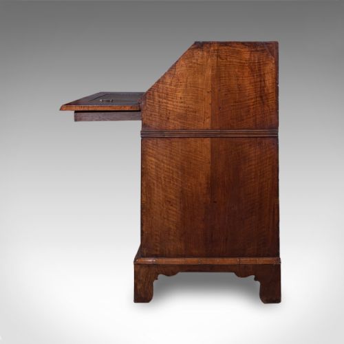 ANTIQUE FALL FRONT BUREAU ENGLISH WALNUT WRITING CABINET GEORGIAN C1750 - ADDITIONAL PHOTO 8