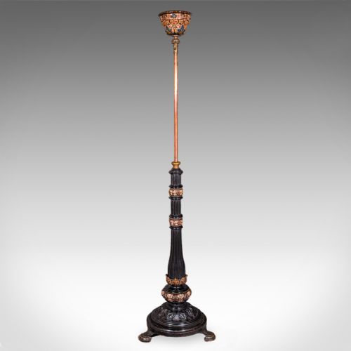 fig 1. Antique Hanging Plant Stand, English, Aesthetic Movement, Adjustable, Victorian
