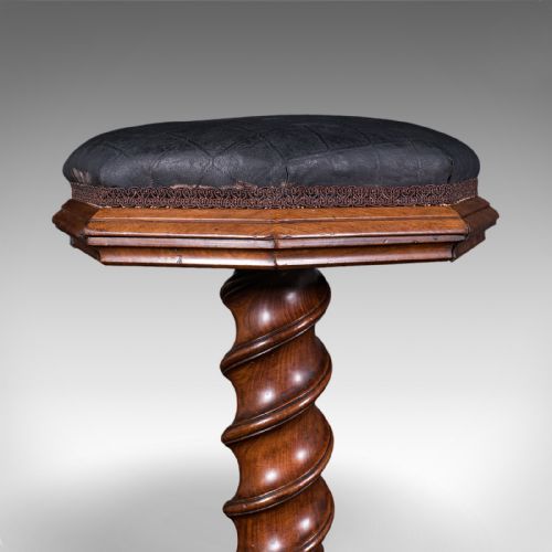 ANTIQUE ESTATE CHAPEL ORGANIST'S STOOL SCOTTISH WALNUT MUSIC RISER WILLIAM IV - ADDITIONAL PHOTO 8