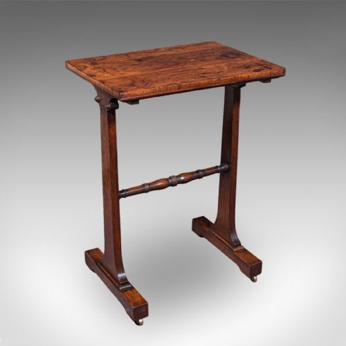 ANTIQUE SIDE TABLE ENGLISH MORNING ROOM LOUNGE READING SERVING REGENCY
