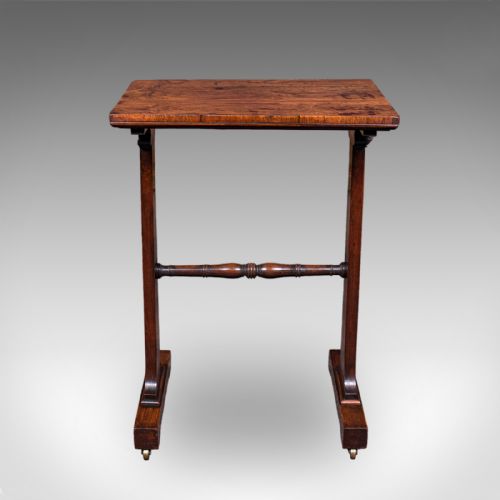 ANTIQUE SIDE TABLE ENGLISH MORNING ROOM LOUNGE READING SERVING REGENCY - ADDITIONAL PHOTO 1