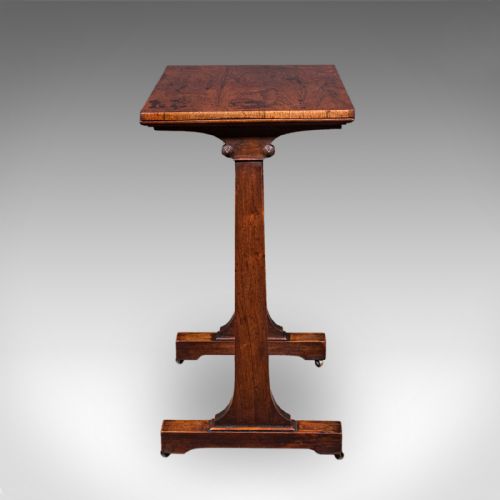 ANTIQUE SIDE TABLE ENGLISH MORNING ROOM LOUNGE READING SERVING REGENCY - ADDITIONAL PHOTO 4
