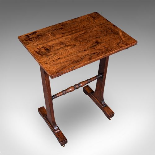 ANTIQUE SIDE TABLE ENGLISH MORNING ROOM LOUNGE READING SERVING REGENCY - ADDITIONAL PHOTO 5