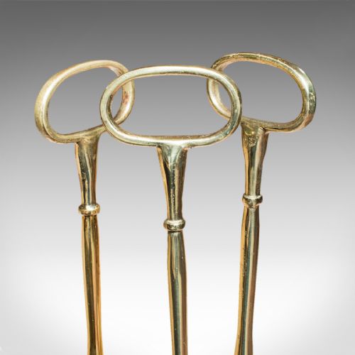 RARE ANTIQUE TRIO OF DOOR BUTLERS ENGLISH BRASS DOORSTOP EDWARDIAN C1910 - ADDITIONAL PHOTO 8