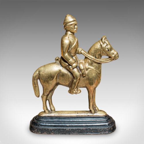 PAIR OF ANTIQUE MOUNTED HORSE RIDER BOOKENDS ENGLISH BOOK RESTS VICTORIAN - ADDITIONAL PHOTO 5