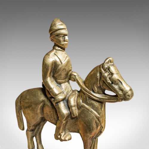 PAIR OF ANTIQUE MOUNTED HORSE RIDER BOOKENDS ENGLISH BOOK RESTS VICTORIAN - ADDITIONAL PHOTO 8