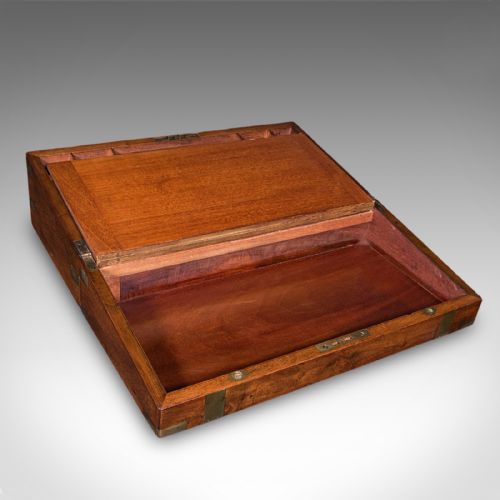 ANTIQUE WRITING SLOPE ENGLISH WALNUT CORRESPONDENCE BOX REGENCY CIRCA 1825 - ADDITIONAL PHOTO 2
