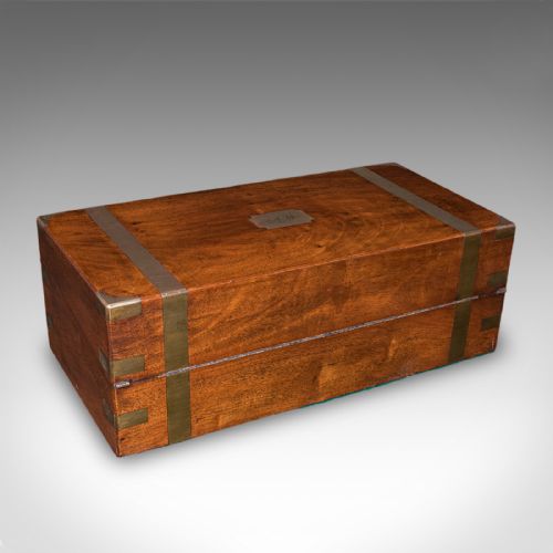 ANTIQUE WRITING SLOPE ENGLISH WALNUT CORRESPONDENCE BOX REGENCY CIRCA 1825 - ADDITIONAL PHOTO 4
