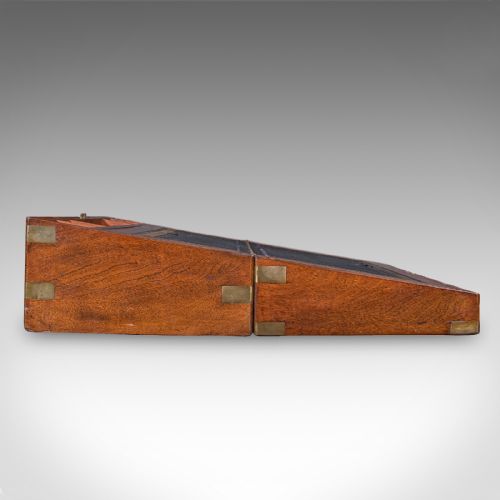 ANTIQUE WRITING SLOPE ENGLISH WALNUT CORRESPONDENCE BOX REGENCY CIRCA 1825 - ADDITIONAL PHOTO 5