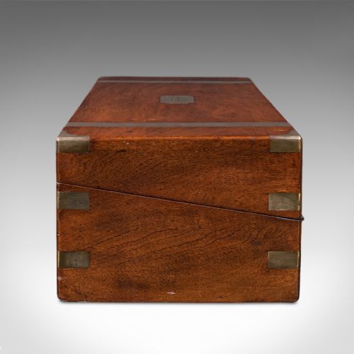 ANTIQUE WRITING SLOPE ENGLISH WALNUT CORRESPONDENCE BOX REGENCY CIRCA 1825 - ADDITIONAL PHOTO 6