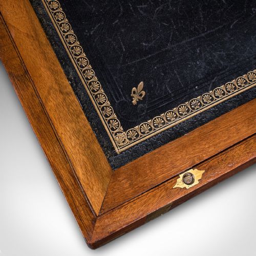 ANTIQUE WRITING SLOPE ENGLISH WALNUT CORRESPONDENCE BOX REGENCY CIRCA 1825 - ADDITIONAL PHOTO 10