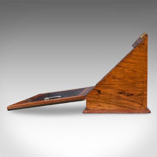 ANTIQUE ADMIRAL'S WRITING STATION ENGLISH WALNUT STATIONERY CASE REGENCY - ADDITIONAL PHOTO 5