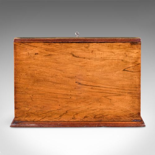 ANTIQUE ADMIRAL'S WRITING STATION ENGLISH WALNUT STATIONERY CASE REGENCY - ADDITIONAL PHOTO 6