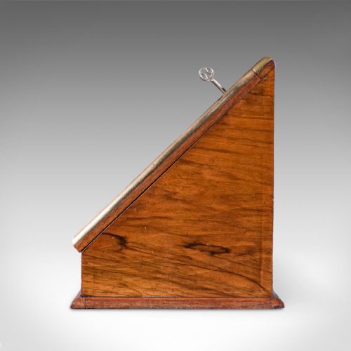ANTIQUE ADMIRAL'S WRITING STATION ENGLISH WALNUT STATIONERY CASE REGENCY - ADDITIONAL PHOTO 7