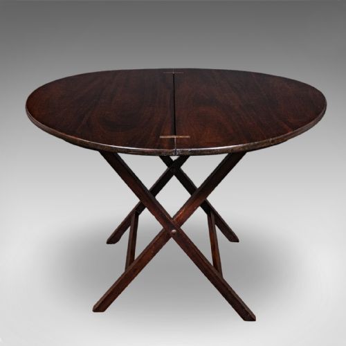 ANTIQUE KITCHEN GARDEN TABLE ENGLISH FOLDING COACHING OCCASIONAL EDWARDIAN - ADDITIONAL PHOTO 1
