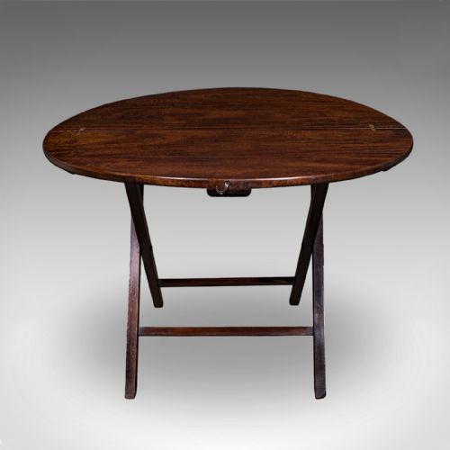 ANTIQUE KITCHEN GARDEN TABLE ENGLISH FOLDING COACHING OCCASIONAL EDWARDIAN - ADDITIONAL PHOTO 5