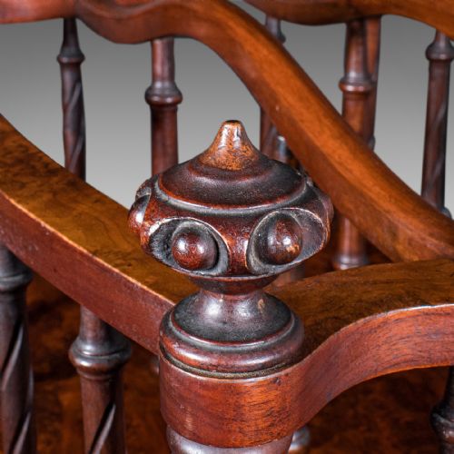 ANTIQUE CANTERBURY STAND ENGLISH BURR WALNUT NEWSPAPER MAGAZINE REGENCY - ADDITIONAL PHOTO 8