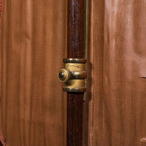 ANTIQUE POLE SCREEN ENGLISH ADJUSTABLE FIRESIDE HEAT REFLECTOR WILLIAM IV - ADDITIONAL PHOTO 8