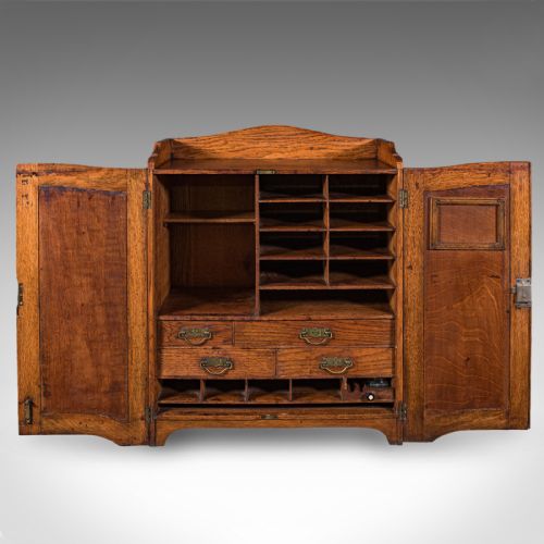 ANTIQUE ESTATE GAMEKEEPER'S CABINET SCOTTISH OAK CLERK'S CUPBOARD VICTORIAN - ADDITIONAL PHOTO 3