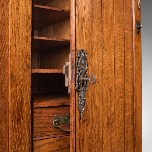 ANTIQUE ESTATE GAMEKEEPER'S CABINET SCOTTISH OAK CLERK'S CUPBOARD VICTORIAN - ADDITIONAL PHOTO 8