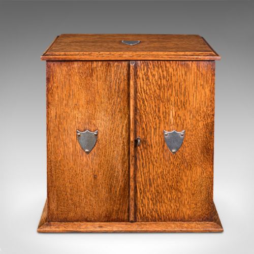 ANTIQUE CAMBRIDGE DOCTOR'S SMOKING CABINET ENGLISH SMOKER'S CASE EDWARDIAN - ADDITIONAL PHOTO 2