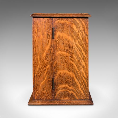 ANTIQUE CAMBRIDGE DOCTOR'S SMOKING CABINET ENGLISH SMOKER'S CASE EDWARDIAN - ADDITIONAL PHOTO 6
