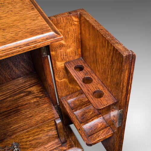 ANTIQUE CAMBRIDGE DOCTOR'S SMOKING CABINET ENGLISH SMOKER'S CASE EDWARDIAN - ADDITIONAL PHOTO 11