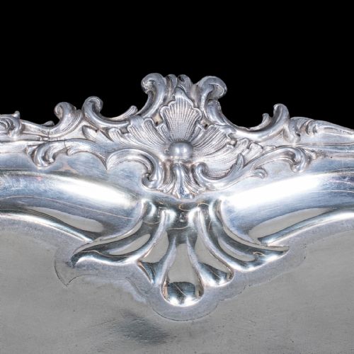 LARGE ANTIQUE PRESENTATION TRAY ENGLISH SILVER PLATE AFTERNOON TEA VICTORIAN - ADDITIONAL PHOTO 8