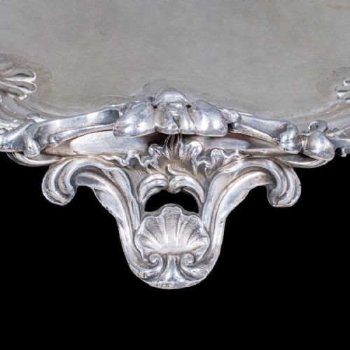 LARGE ANTIQUE PRESENTATION TRAY ENGLISH SILVER PLATE AFTERNOON TEA VICTORIAN - ADDITIONAL PHOTO 10
