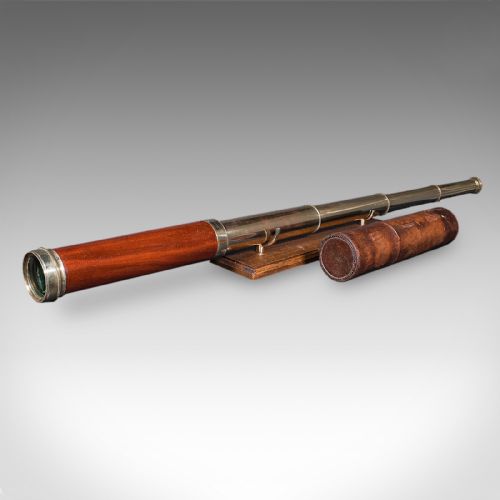 Large Antique 4 Draw Telescope, English, Maritime Spyglass, W Harris, William IV