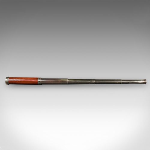 fig 3. Large Antique 4 Draw Telescope, English, Maritime Spyglass, W Harris, William IV