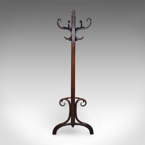 ANTIQUE HALF HALL STAND AUSTRIAN BENTWOOD COAT TREE RACK THONET VICTORIAN - ADDITIONAL PHOTO 3