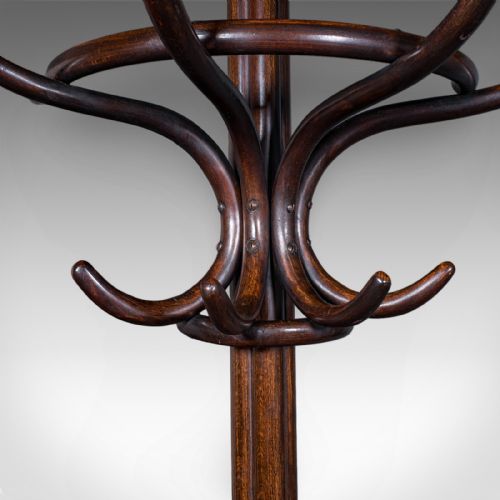 ANTIQUE HALF HALL STAND AUSTRIAN BENTWOOD COAT TREE RACK THONET VICTORIAN - ADDITIONAL PHOTO 7