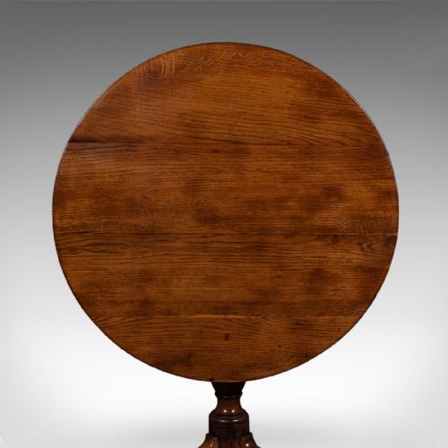ANTIQUE TRIPOD TABLE ENGLISH OAK BEECH TILT TOP OCCASIONAL SIDE GEORGIAN - ADDITIONAL PHOTO 7