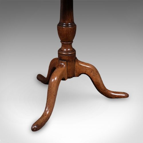 ANTIQUE TRIPOD TABLE ENGLISH OAK BEECH TILT TOP OCCASIONAL SIDE GEORGIAN - ADDITIONAL PHOTO 10