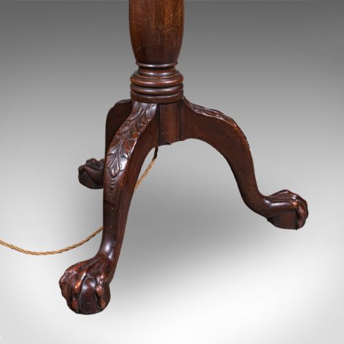 ANTIQUE STANDARD LAMP ENGLISH FLOOR LIGHT WILLIAM IV REVIVAL VICTORIAN 1890 - ADDITIONAL PHOTO 11