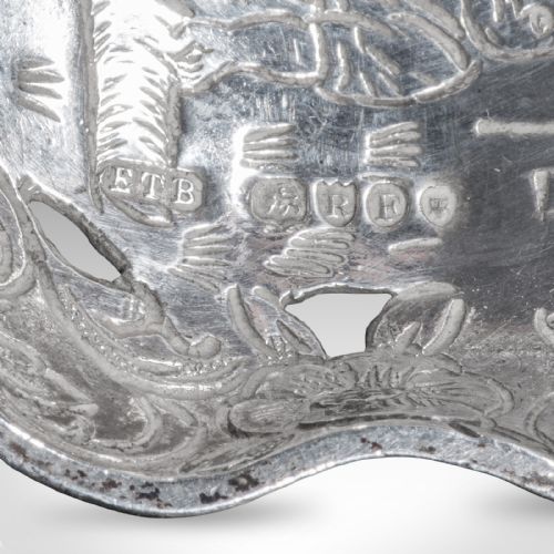 ANTIQUE SUGAR CASTING SPOON DUTCH SILVER SIFTER IMPORT HALLMARKS VICTORIAN - ADDITIONAL PHOTO 4