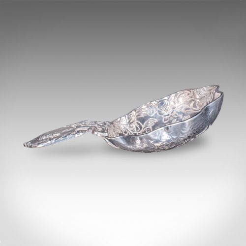ANTIQUE SUGAR CASTING SPOON DUTCH SILVER SIFTER IMPORT HALLMARKS VICTORIAN - ADDITIONAL PHOTO 6