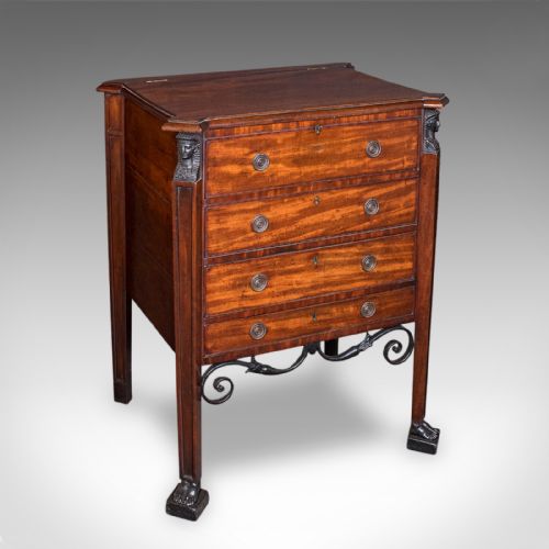ANTIQUE COCKTAIL CABINET ENGLISH EGYPTIAN TASTE GREAT EXHIBITION VICTORIAN