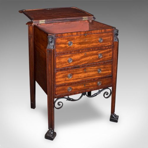 ANTIQUE COCKTAIL CABINET ENGLISH EGYPTIAN TASTE GREAT EXHIBITION VICTORIAN - ADDITIONAL PHOTO 1