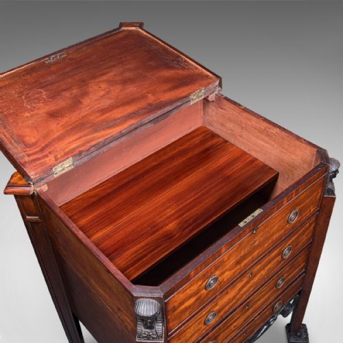 ANTIQUE COCKTAIL CABINET ENGLISH EGYPTIAN TASTE GREAT EXHIBITION VICTORIAN - ADDITIONAL PHOTO 6
